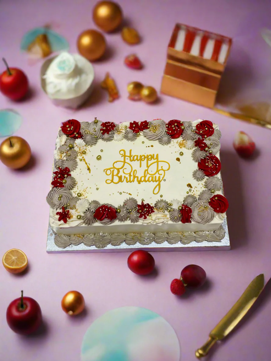 Iknoor Maroon Cake - Image 3