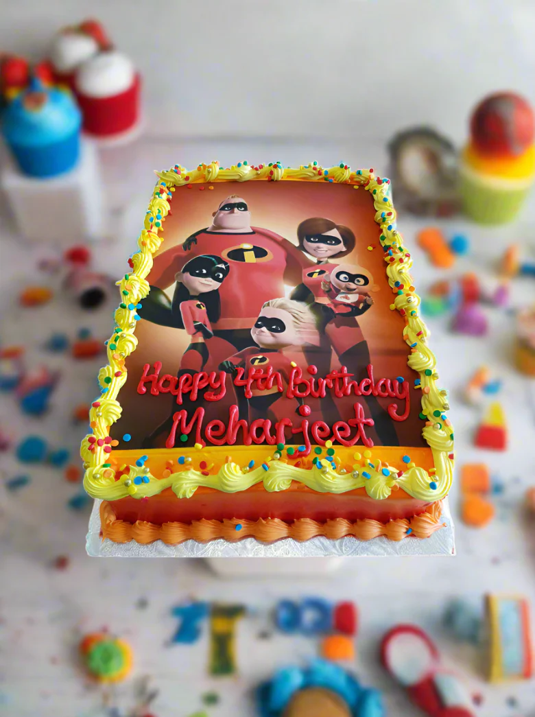 Incredibles Photo Cake - Image 2