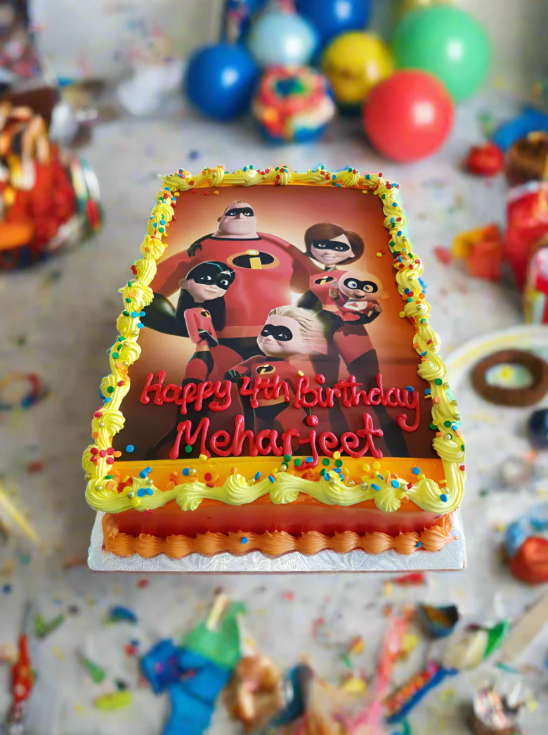 Incredibles Photo Cake - Image 3