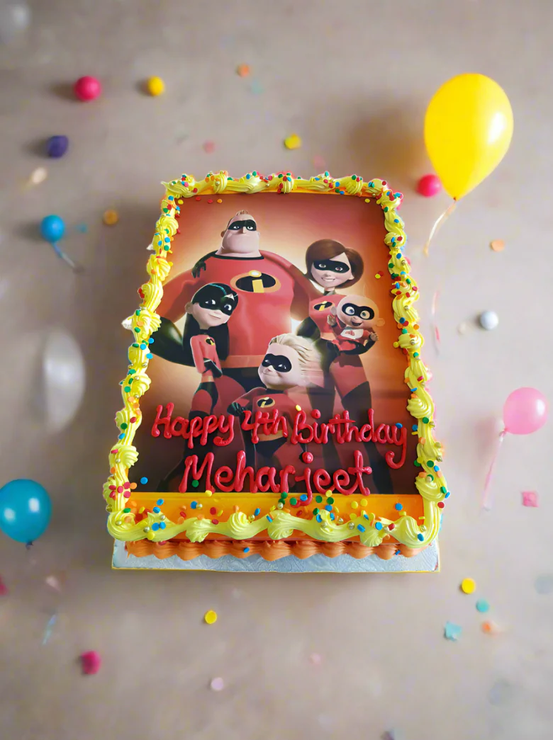 Incredibles Photo Cake - Image 5