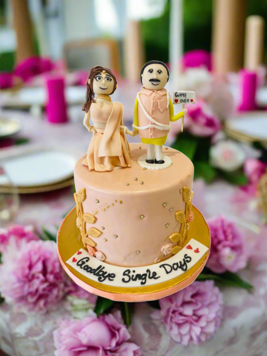 Indian Couple Wedding Cake - Image 3