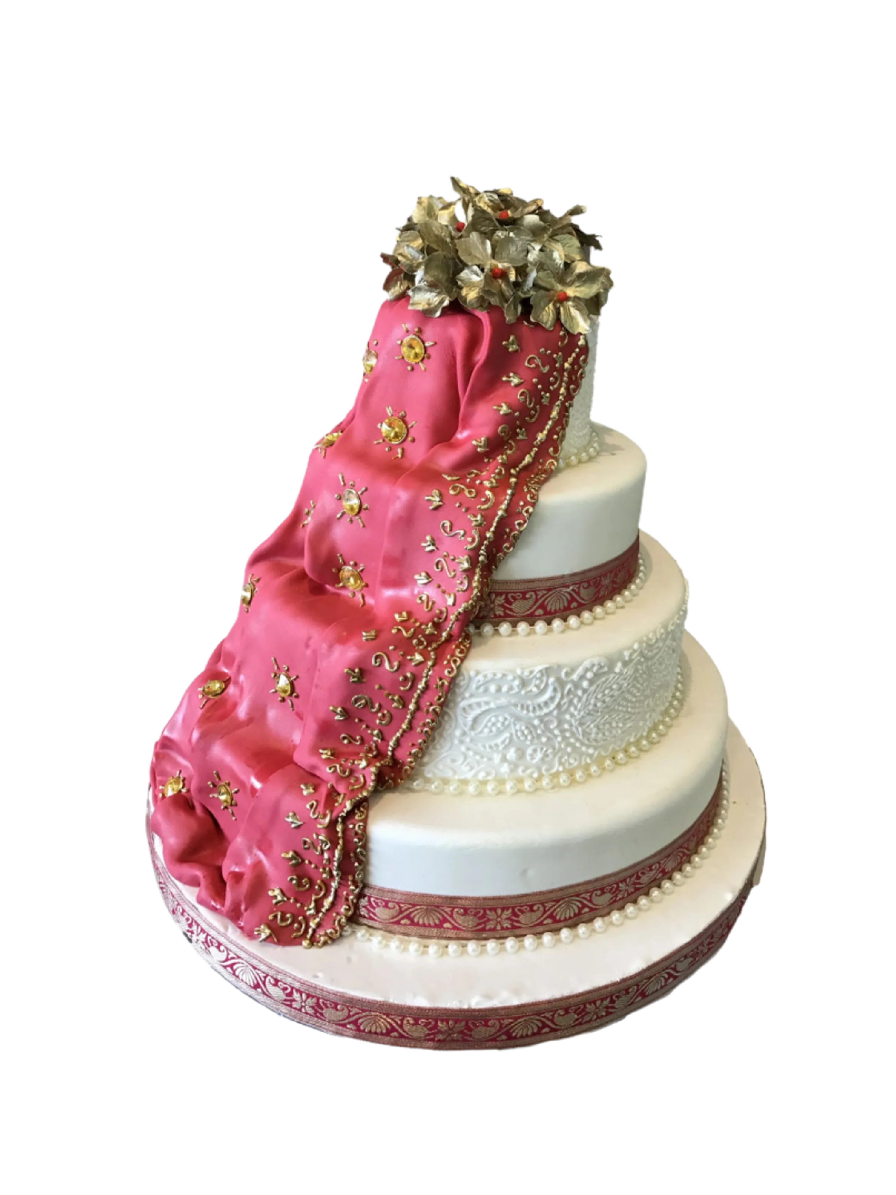 Indian Drape Wedding Cake