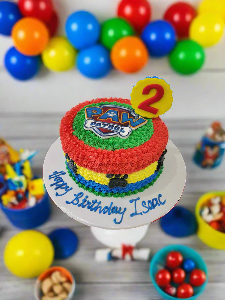 Isaac Paw Patrol Cream Cake - Image 2