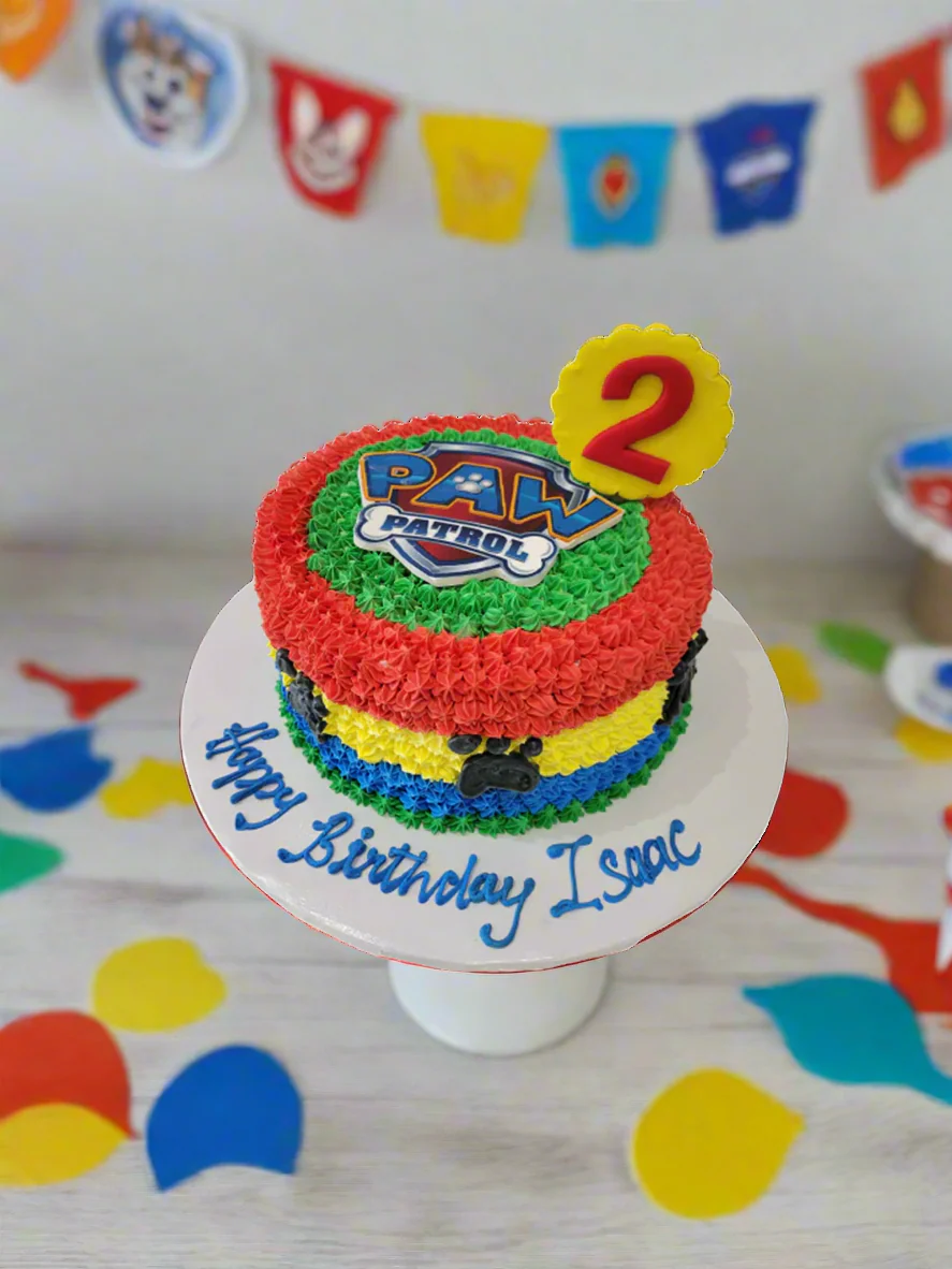 Isaac Paw Patrol Cream Cake - Image 3