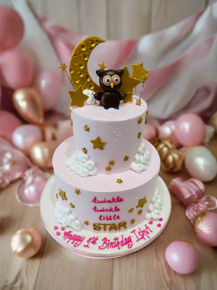 Ishvi Owl Cream Cake - Image 2