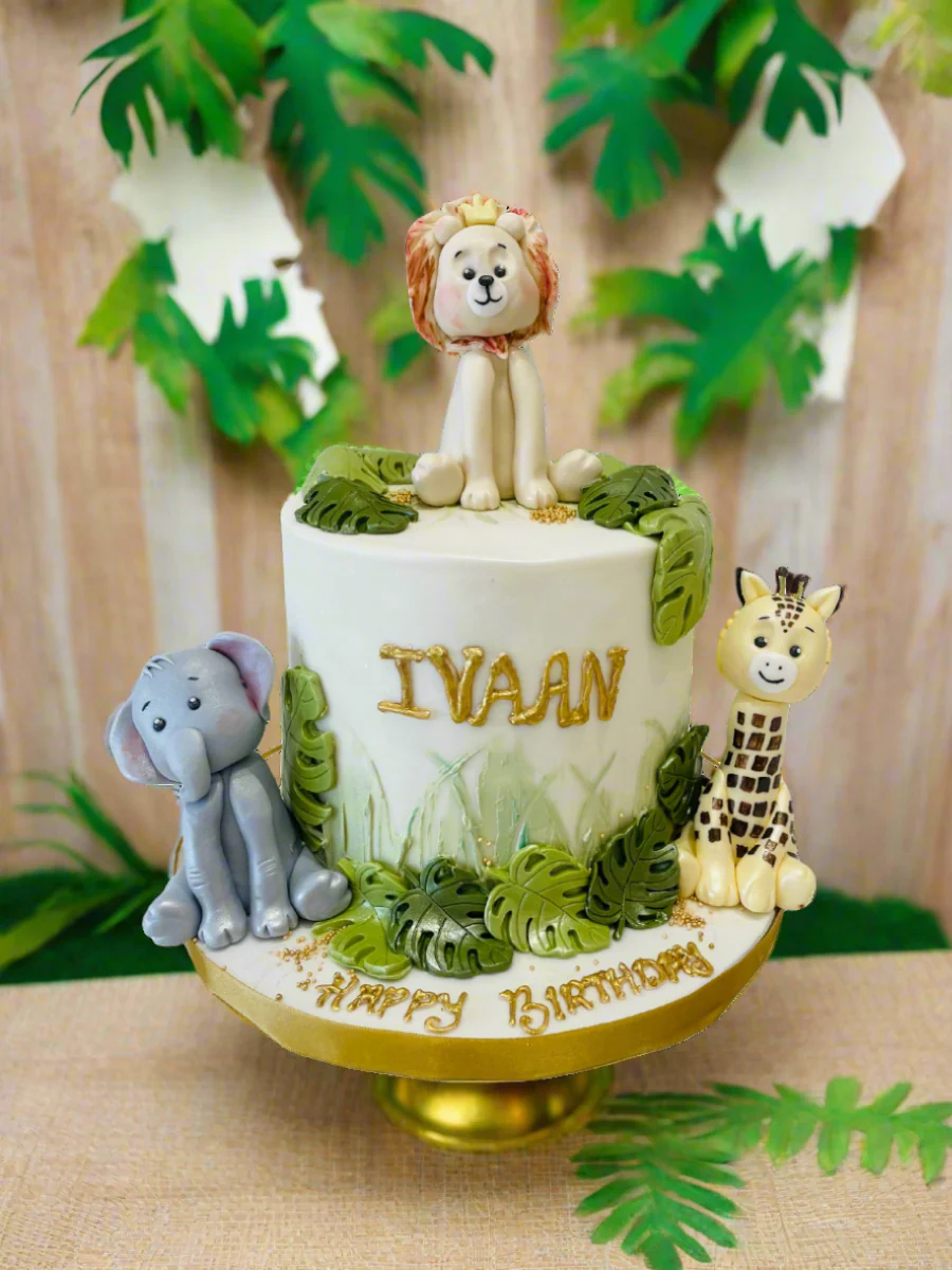 Ivaan Jungle Fondant Cake - Image 2
