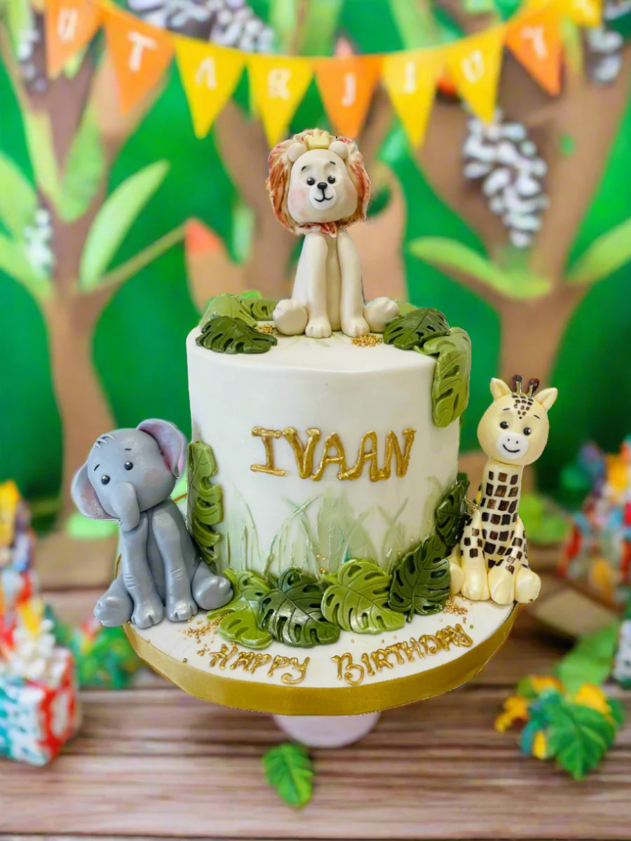 Ivaan Jungle Fondant Cake - Image 3