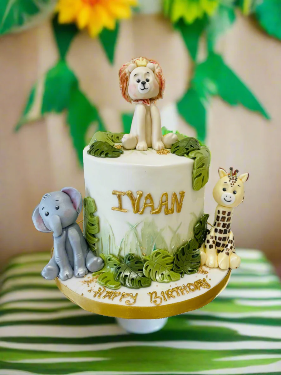 Ivaan Jungle Fondant Cake - Image 4