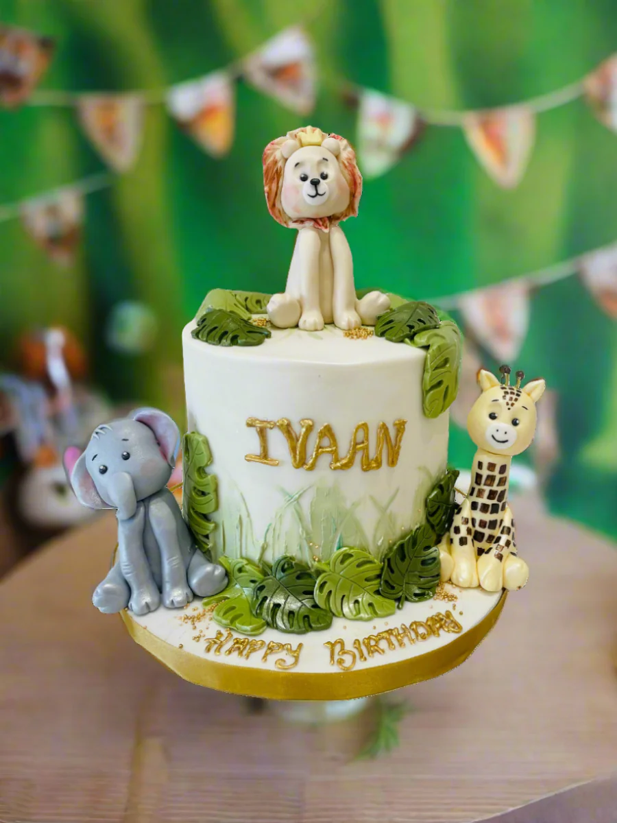 Ivaan Jungle Fondant Cake - Image 5