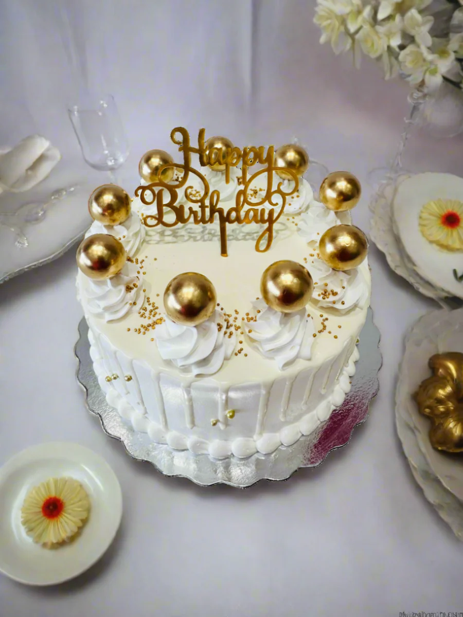 Ivory Gold New Year Cake - Image 4