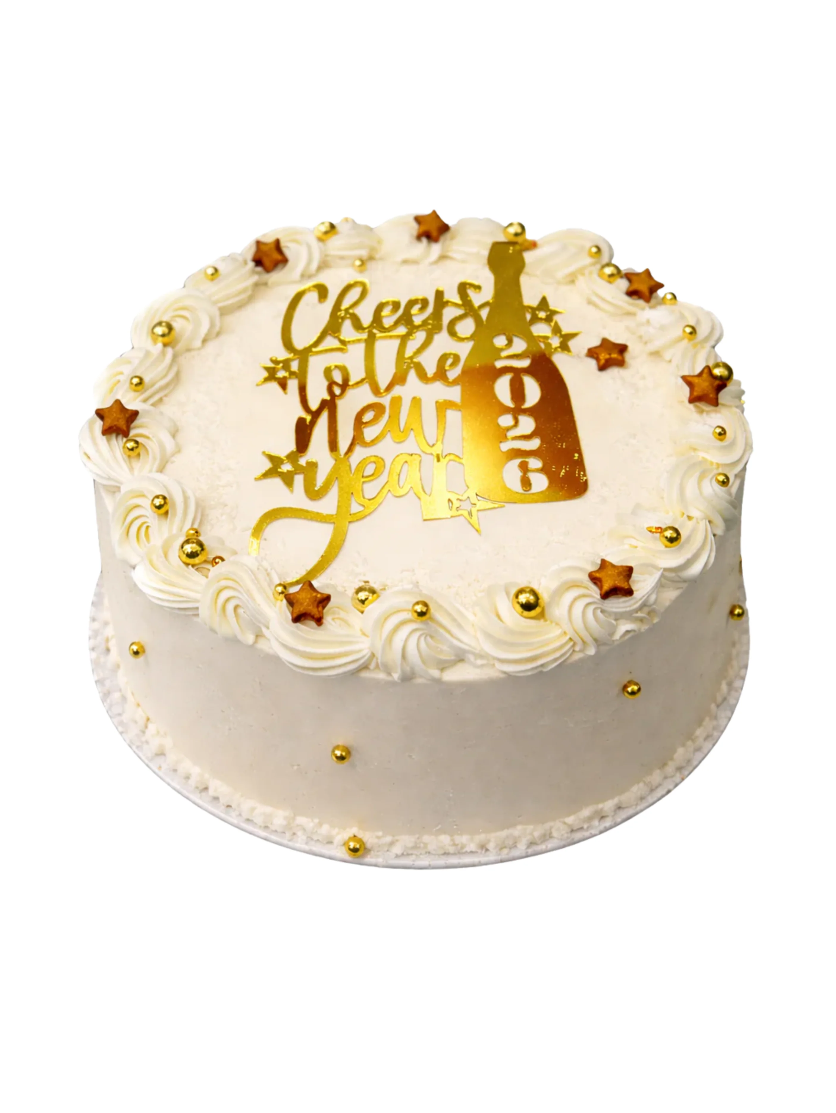 Ivory & Gold New Year Cake