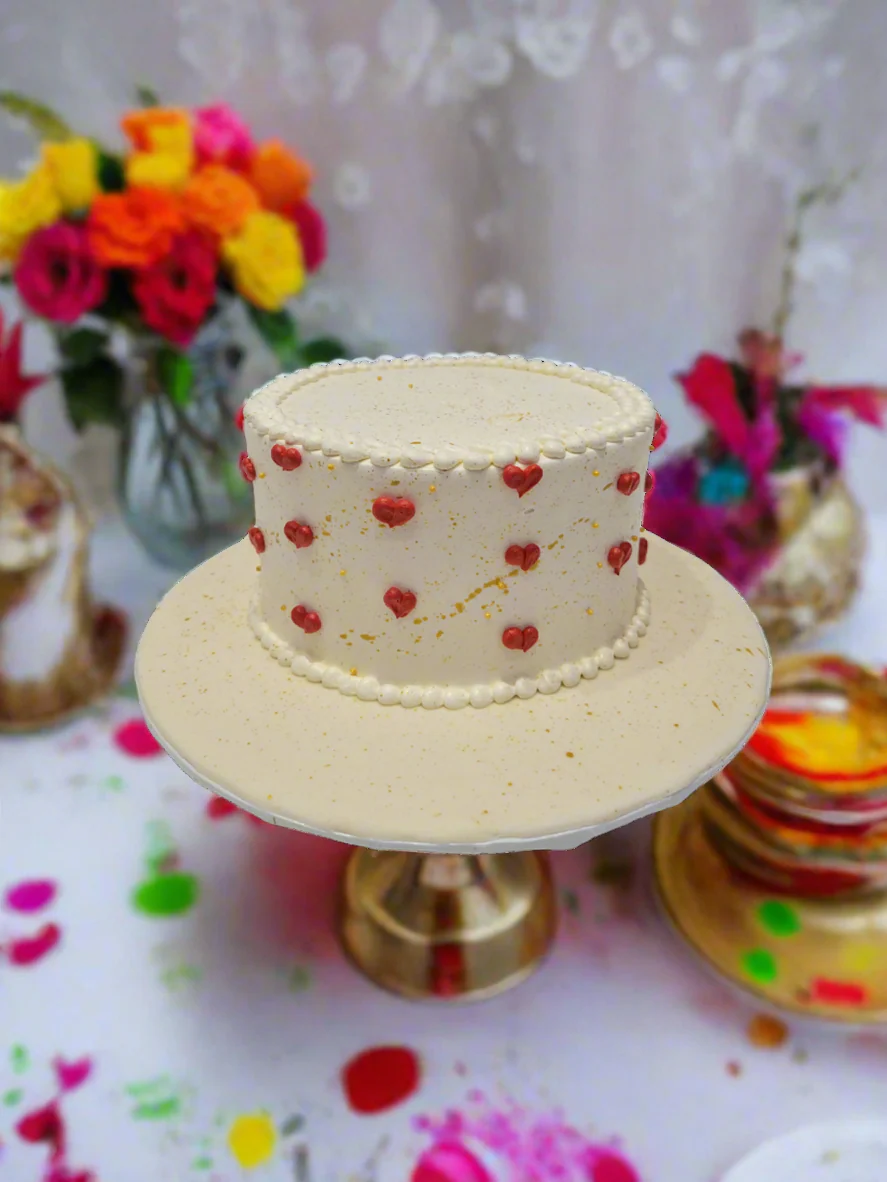 Ivory Heart Cake - Image 2