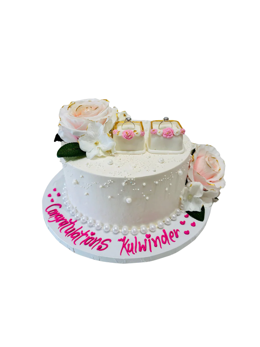 Ivory Kulwinder Engagement Cake