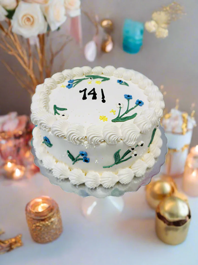 Ivory Lil Flower Cake - Image 2