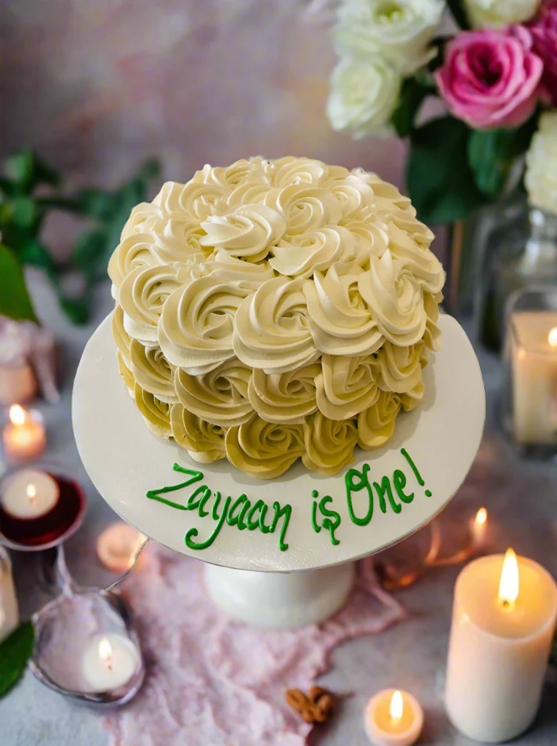 Ivory Rosette Cake - Image 2