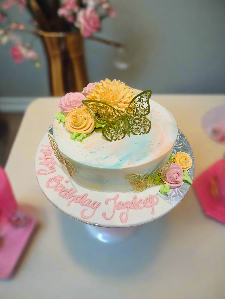 Jagdeep Butterfly Birthday Cake - Image 2