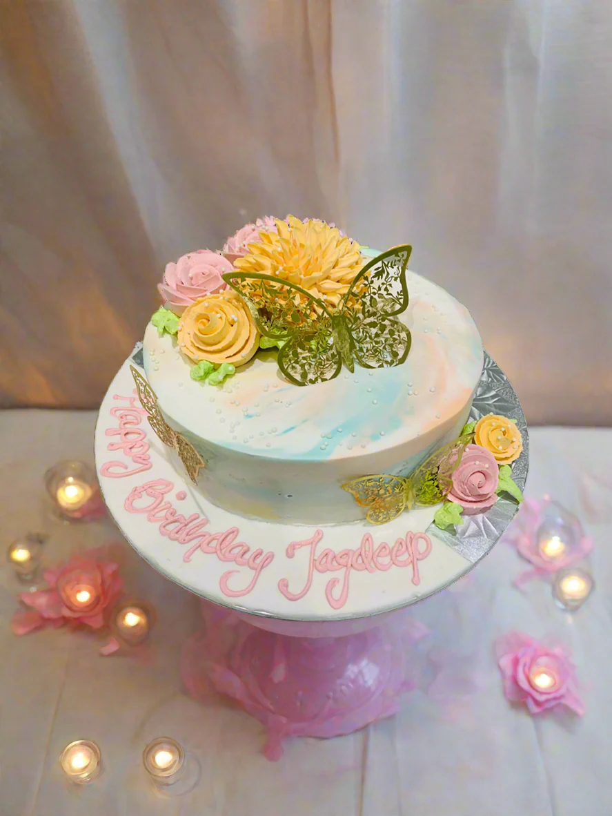 Jagdeep Butterfly Birthday Cake - Image 3
