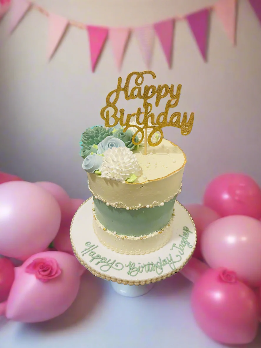 Jagdeep Floral Birthday Cake - Image 3