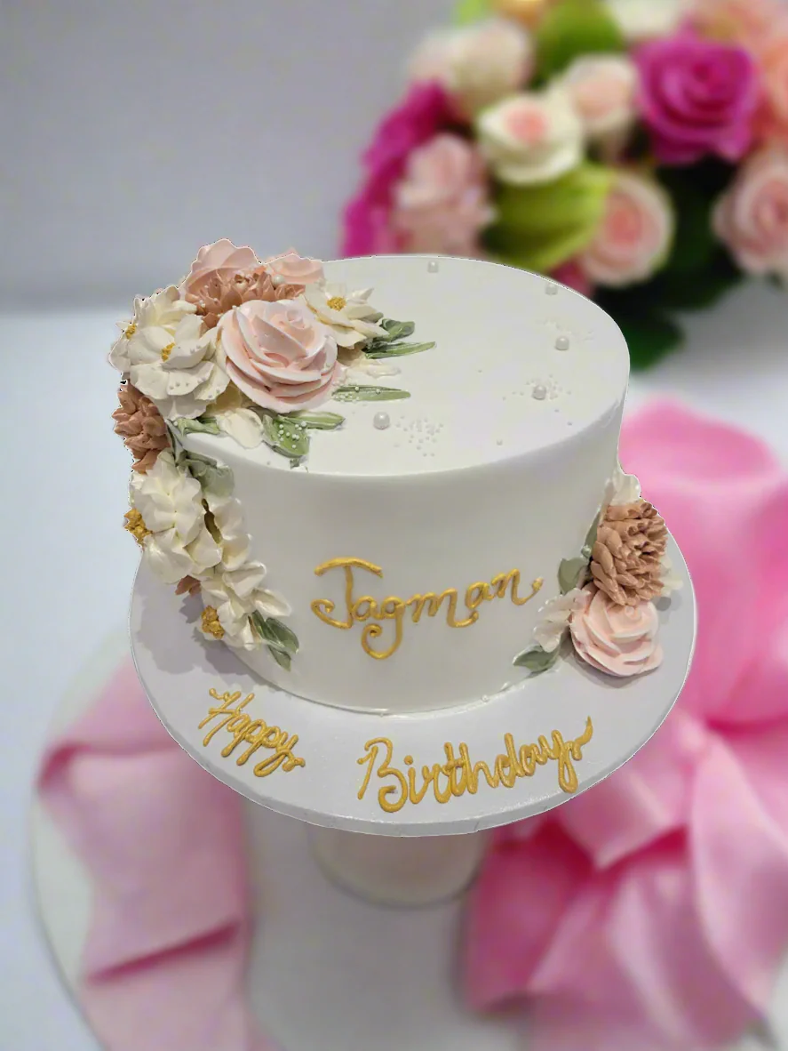 Jagman Floral Birthday Cake - Image 2