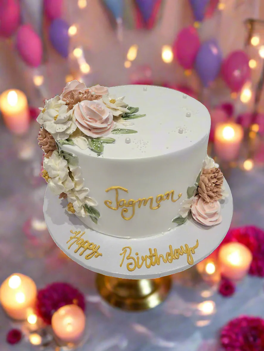 Jagman Floral Birthday Cake - Image 3