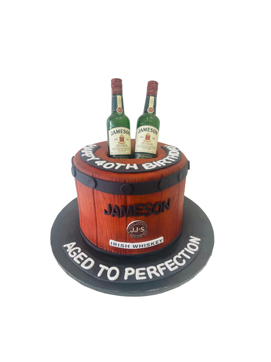 Jameson Bottle Fondant Cake