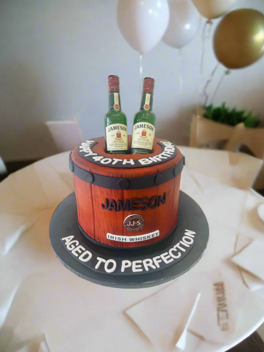 Jameson Bottle Fondant Cake - Image 4