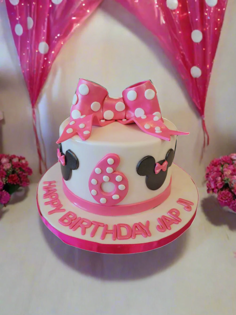 Japji Minnie Fondant Birthday Cake - Image 2