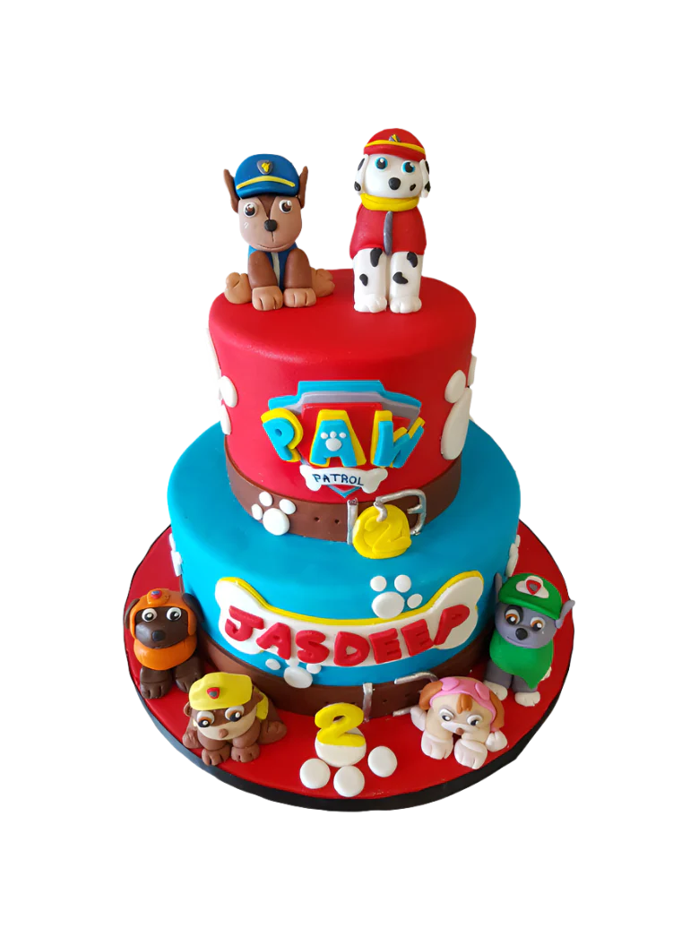 Jasdeep Paw Patrol Fondant Cake