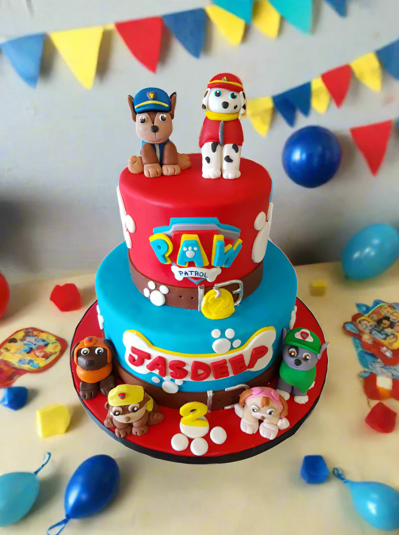 Jasdeep Paw Patrol Fondant Cake - Image 2