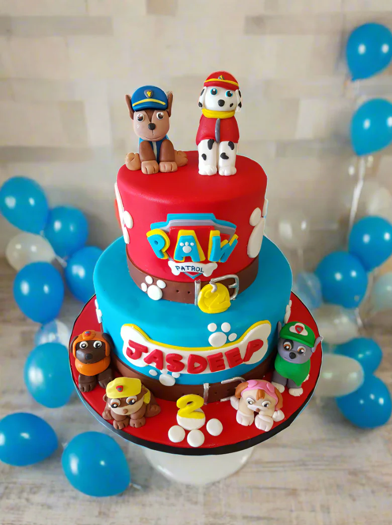 Jasdeep Paw Patrol Fondant Cake - Image 3