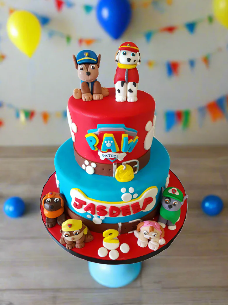 Jasdeep Paw Patrol Fondant Cake - Image 4