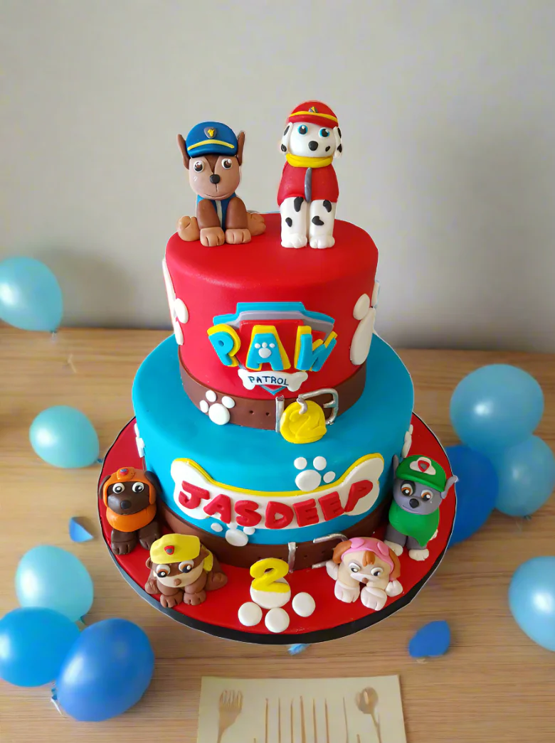 Jasdeep Paw Patrol Fondant Cake - Image 5