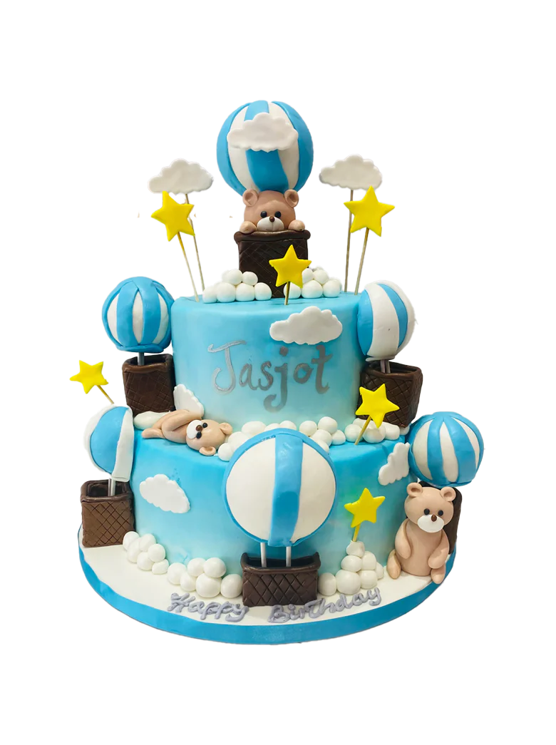 Jasjot Hot Air Balloon Fondant Cake