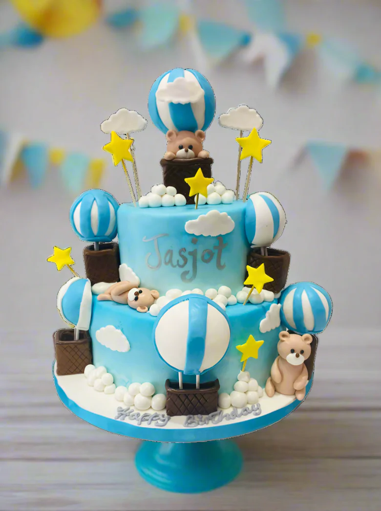 Jasjot Hot Air Balloon Fondant Cake - Image 2