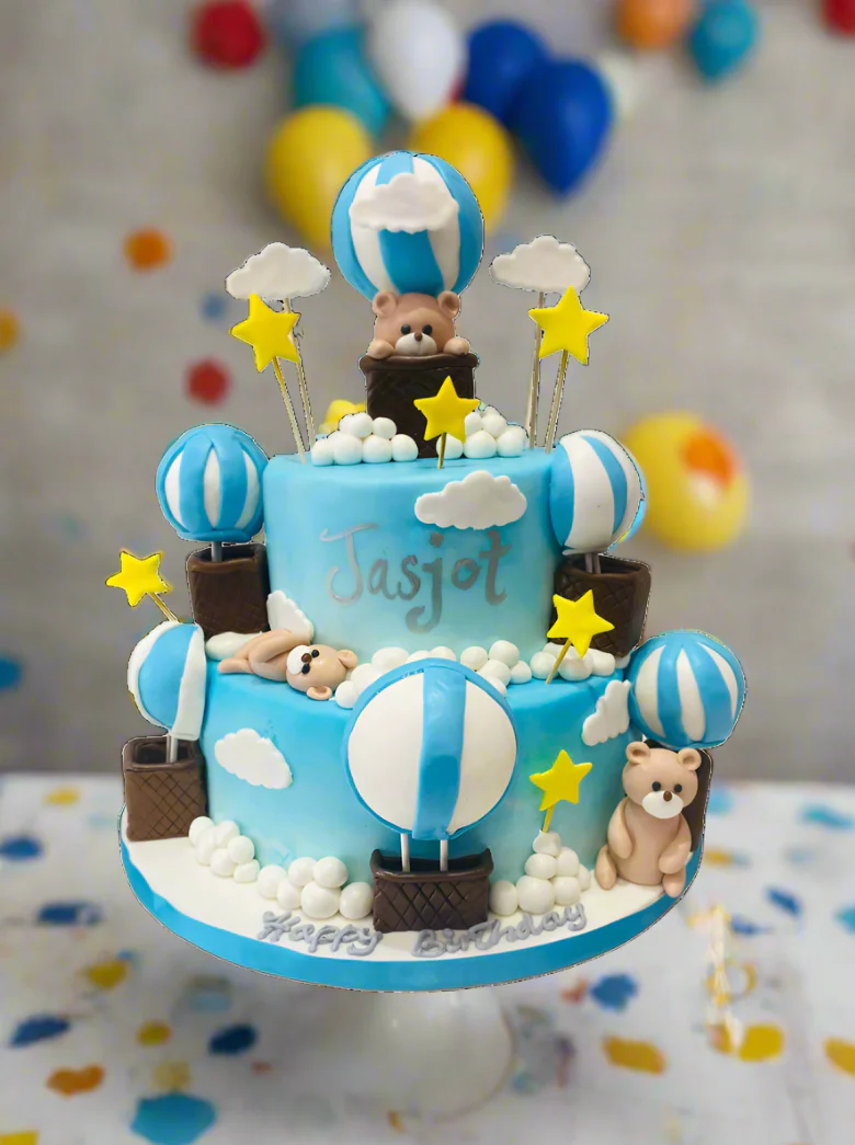 Jasjot Hot Air Balloon Fondant Cake - Image 3