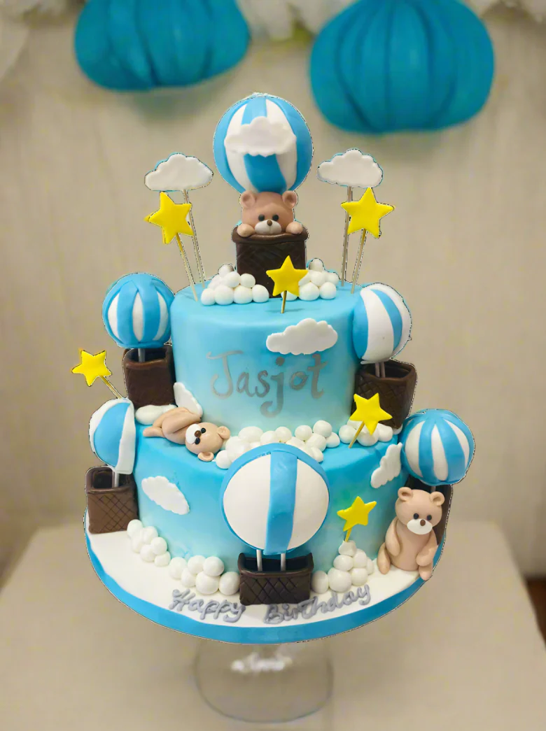 Jasjot Hot Air Balloon Fondant Cake - Image 5