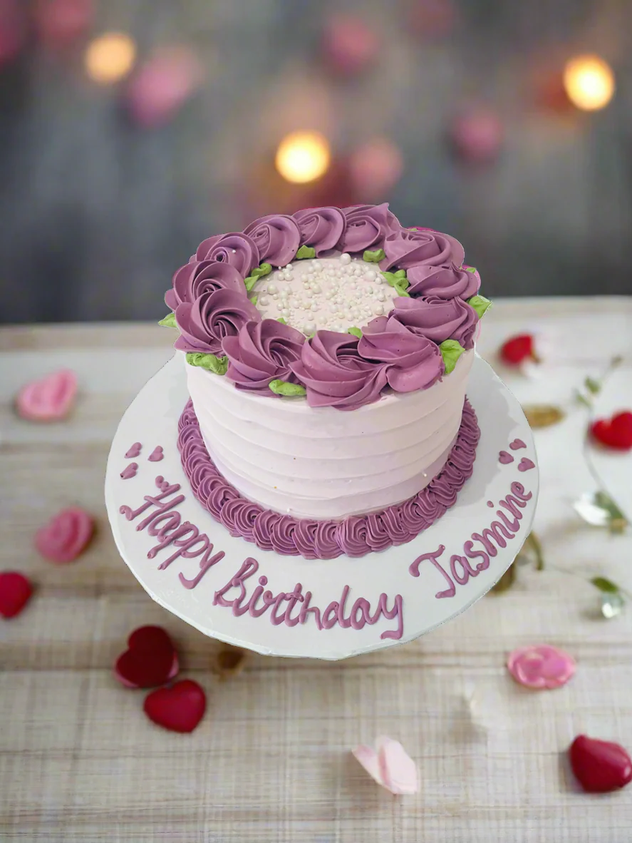 Jasmin Rosette Birthday Cake - Image 2