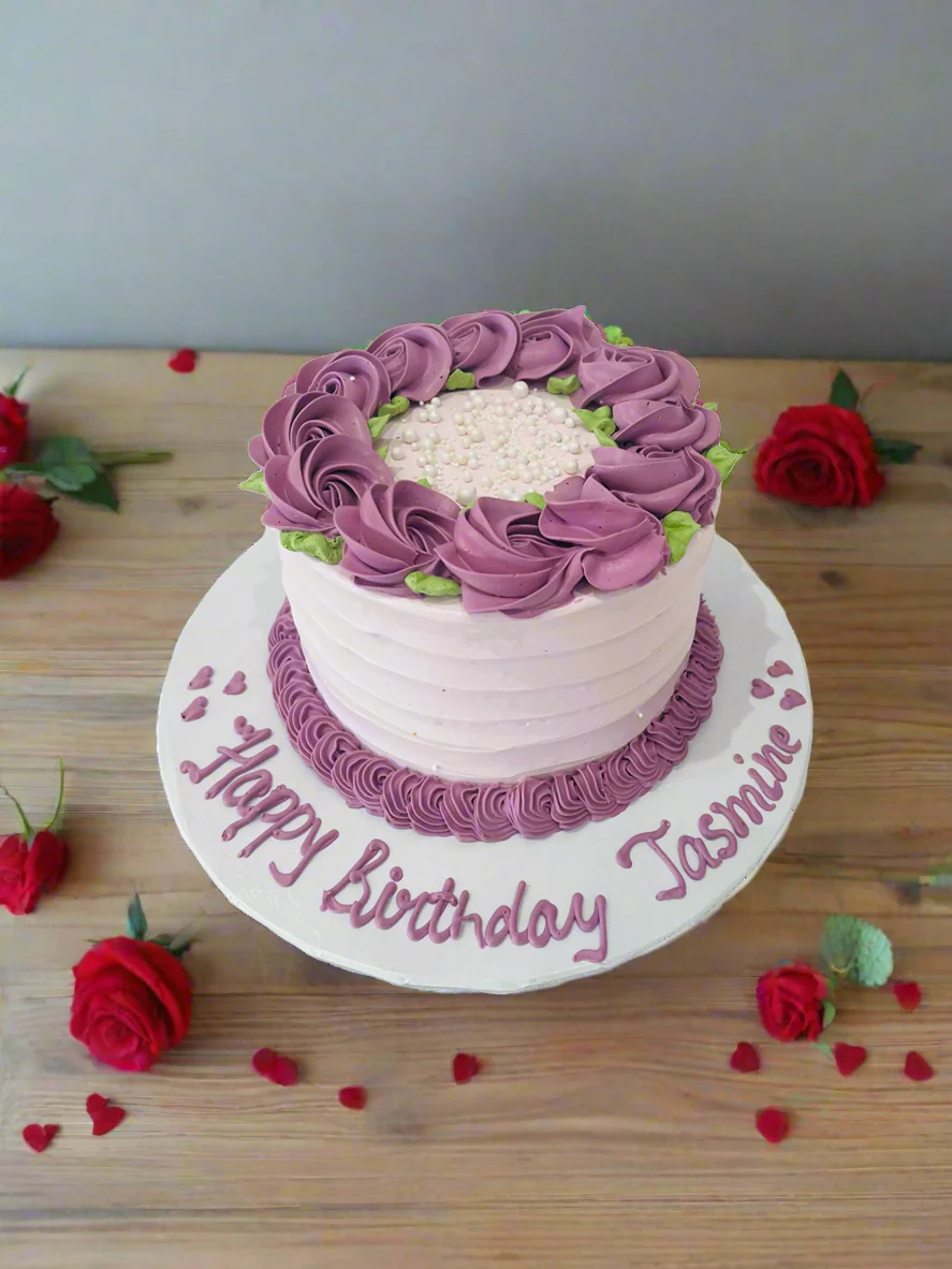 Jasmin Rosette Birthday Cake - Image 3