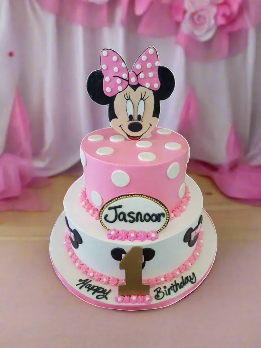 Jasnoor Minnie Mouse Birthday Cake - Image 2