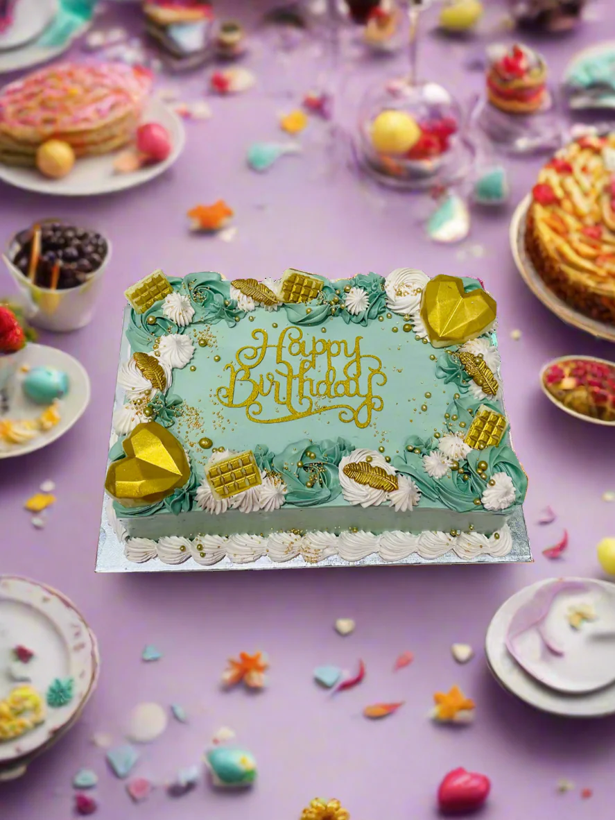 Jayden Sage Green Birthday Cake - Image 3