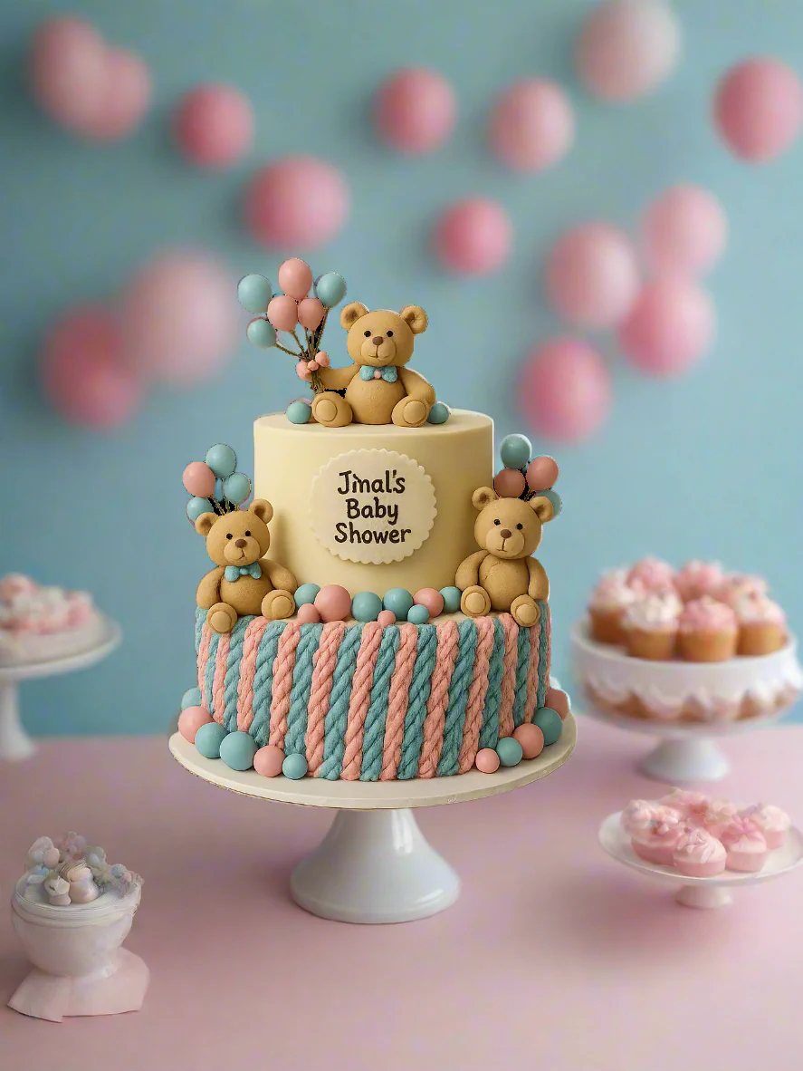 Jinal's Baby Shower Fondant Cake - Image 2