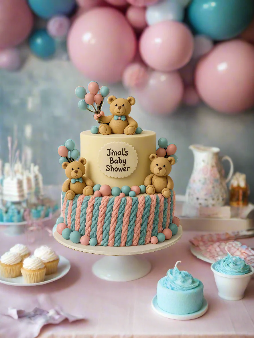Jinal's Baby Shower Fondant Cake - Image 3