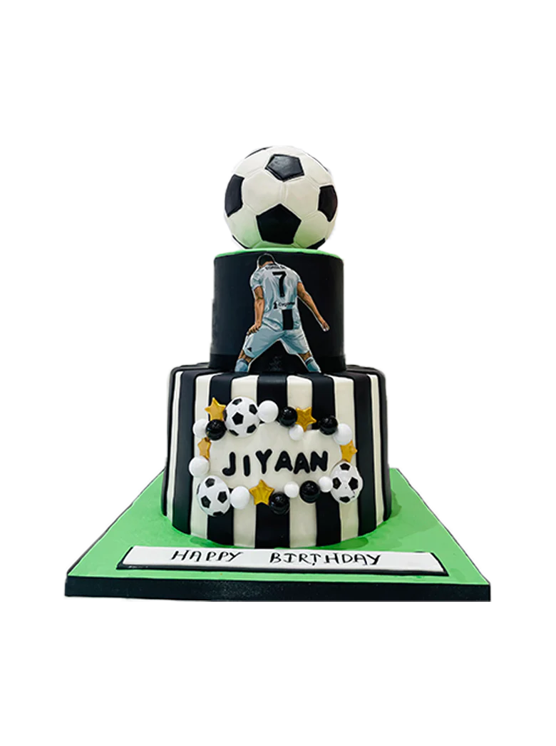 Jiyaan Ronaldo Fondant Tiered Cake