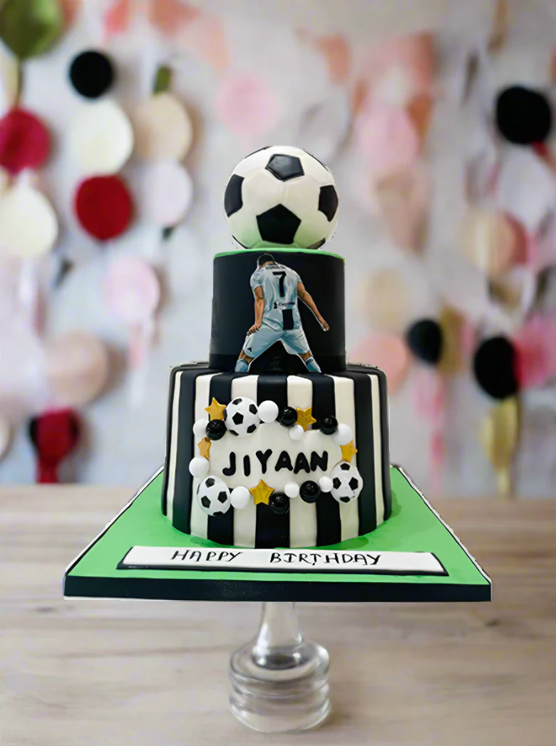Jiyaan Ronaldo Fondant Tiered Cake - Image 4