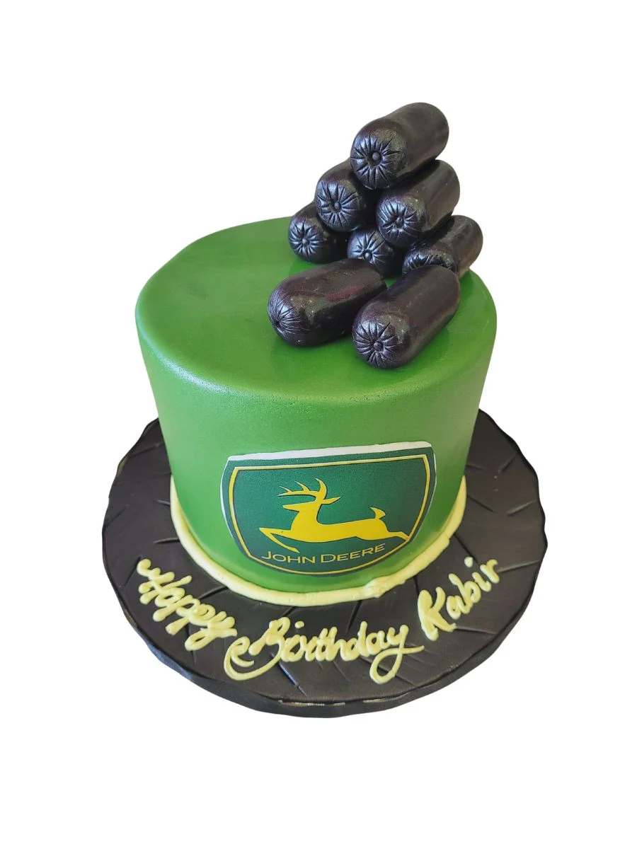 John Deere Fondant Birthday Cake - Image 5