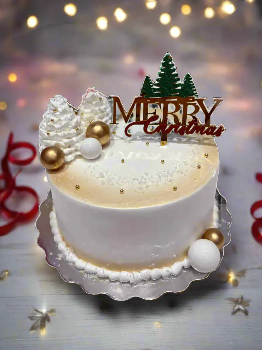 Julia Gold Christmas Cake - Image 2