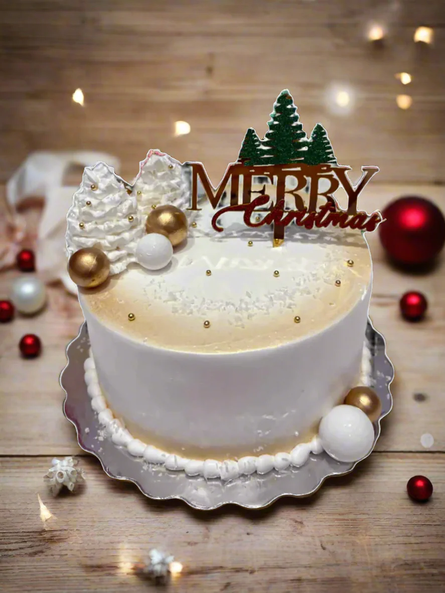 Julia Gold Christmas Cake - Image 3