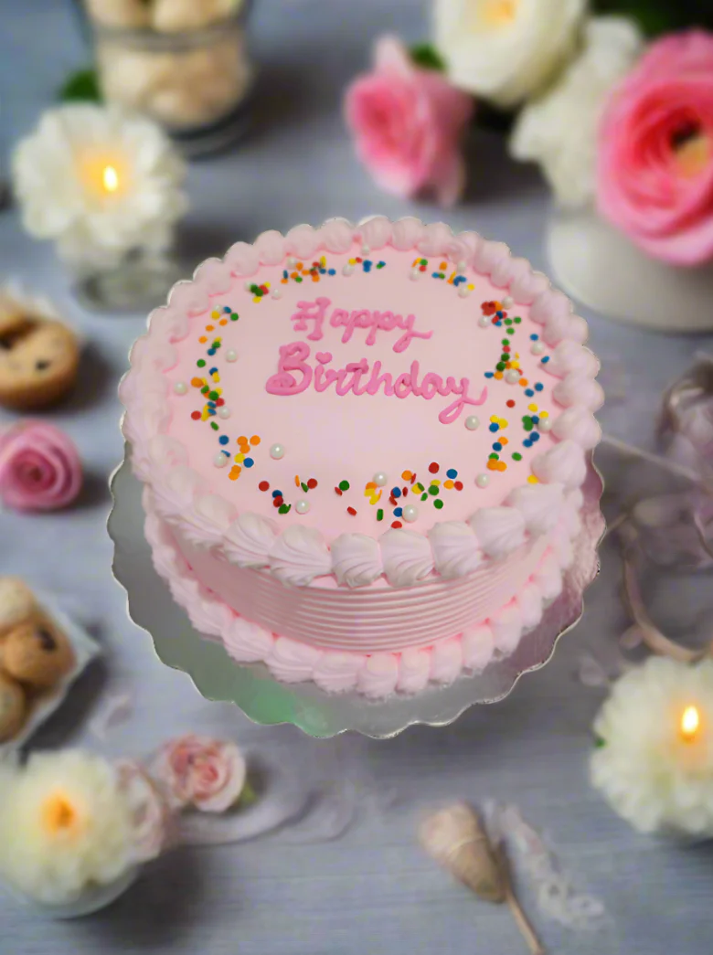 Julia Pink Birthday Cake - Image 2