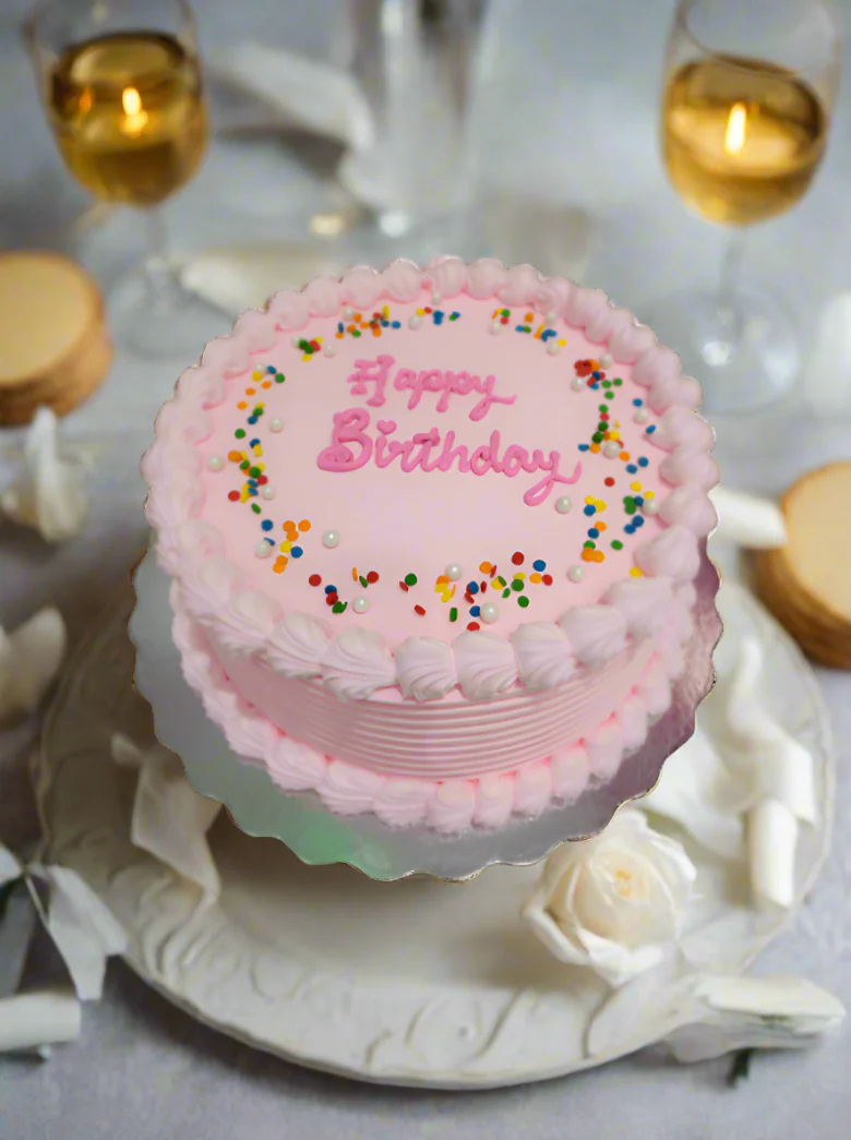 Julia Pink Birthday Cake - Image 3