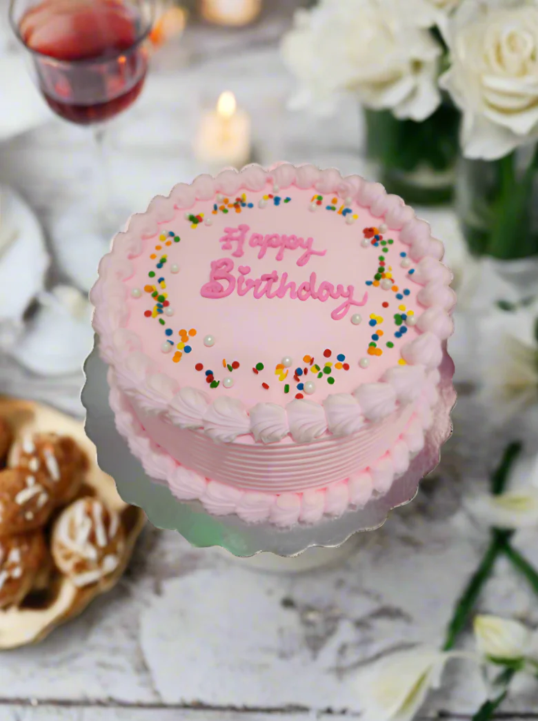 Julia Pink Birthday Cake - Image 6